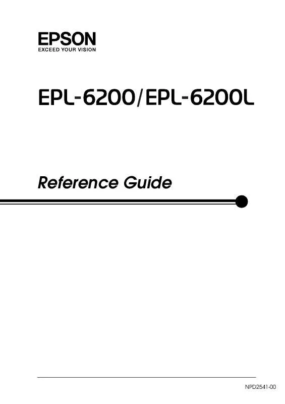 Mode d'emploi EPSON EPL-6200