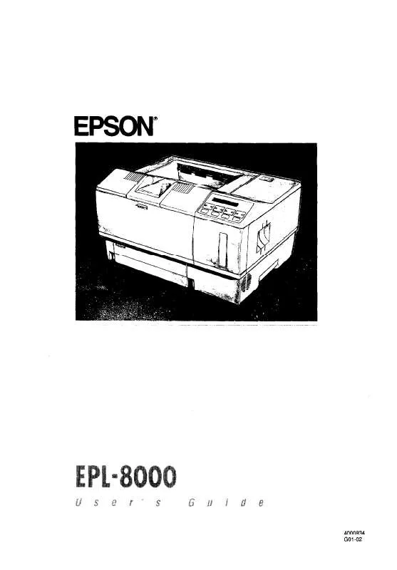 Mode d'emploi EPSON EPL-8000