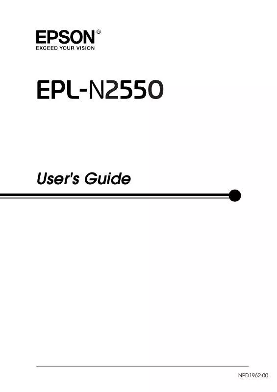 Mode d'emploi EPSON EPL-N2550