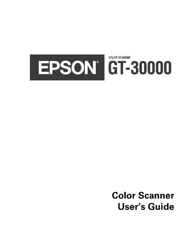Mode d'emploi EPSON GT-30000