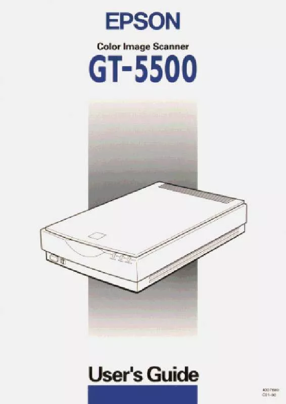 Mode d'emploi EPSON GT-5500