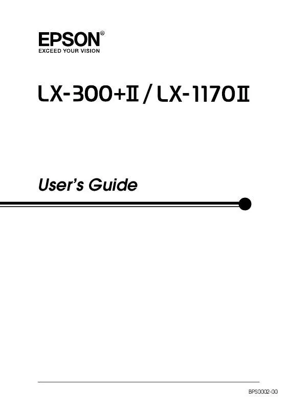 Mode d'emploi EPSON LX-1170+II