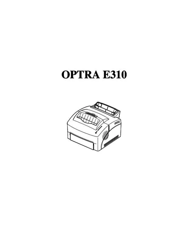 Mode d'emploi EPSON OPTRA E310