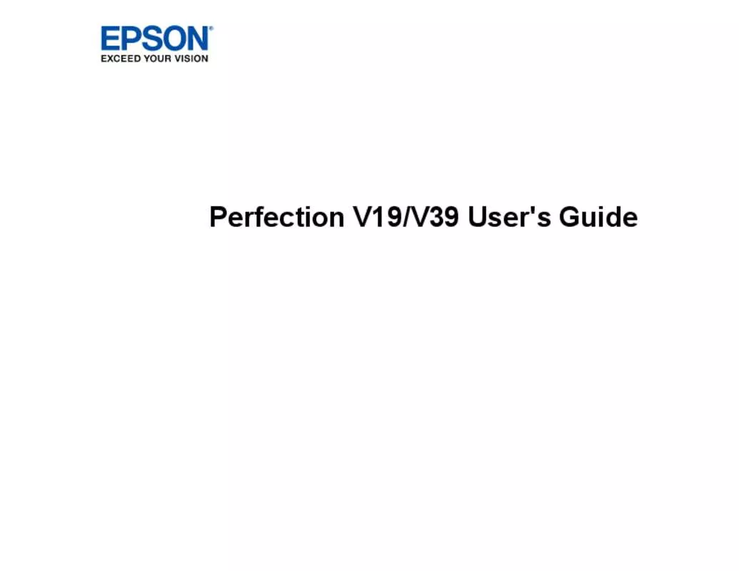 Mode d'emploi EPSON PERFECTION V39,MV