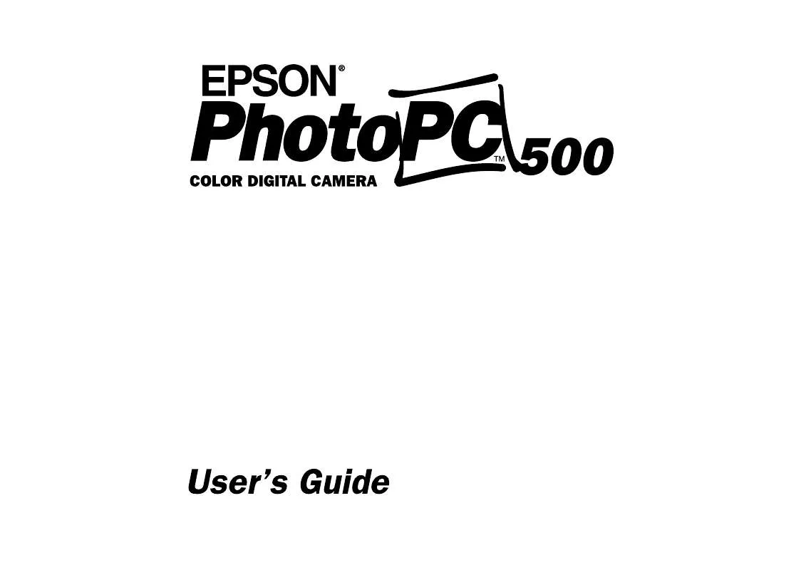 Mode d'emploi EPSON PHOTO PC 500
