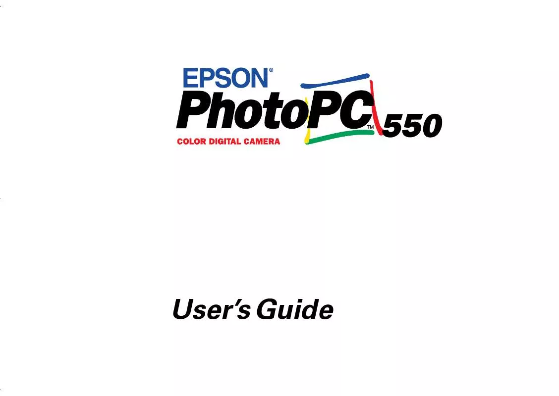 Mode d'emploi EPSON PHOTOPC 550