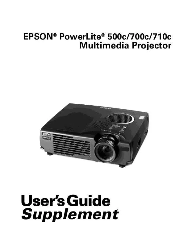 Mode d'emploi EPSON PL-500C