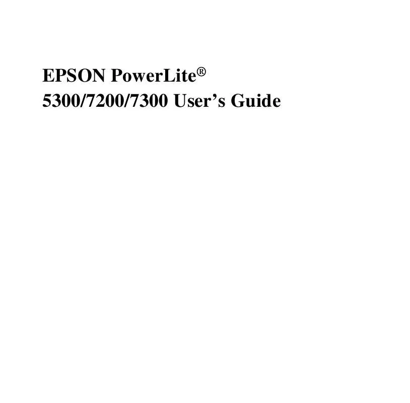 Mode d'emploi EPSON PL-7200