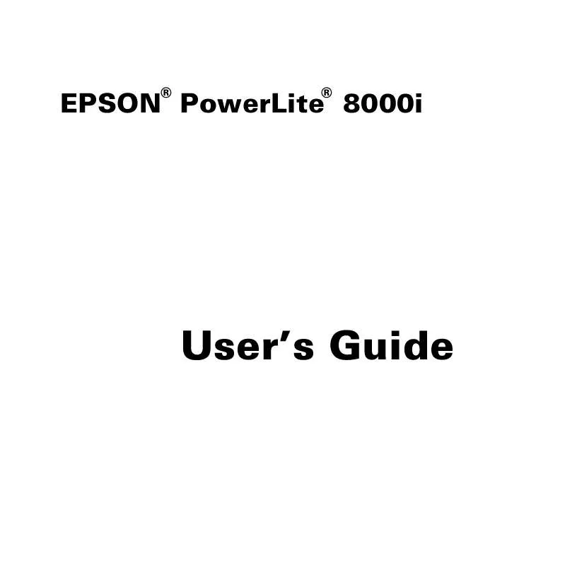Mode d'emploi EPSON PL-8000I