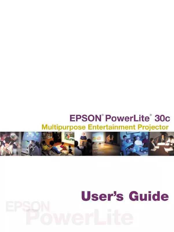 Mode d'emploi EPSON POWERLITE 30C