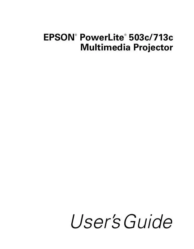 Mode d'emploi EPSON POWERLITE 503C