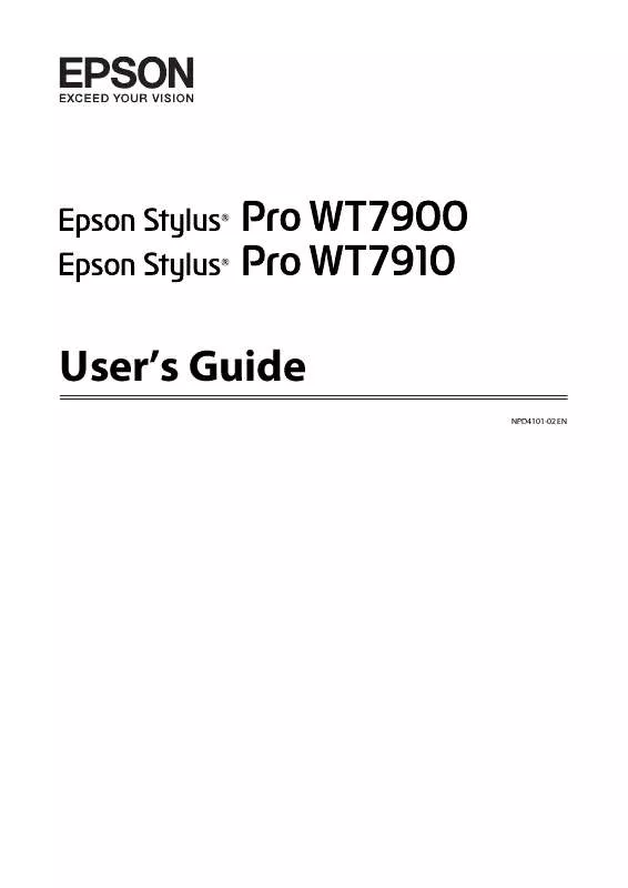 Mode d'emploi EPSON PRO WT7900