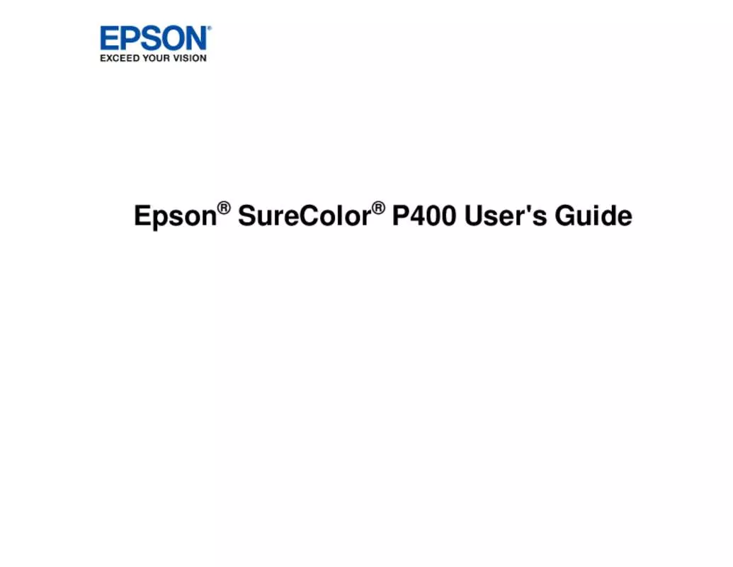 Mode d'emploi EPSON SC-P400