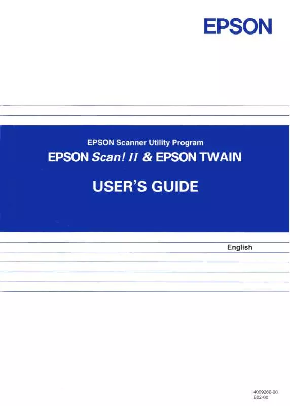 Mode d'emploi EPSON SCAN2