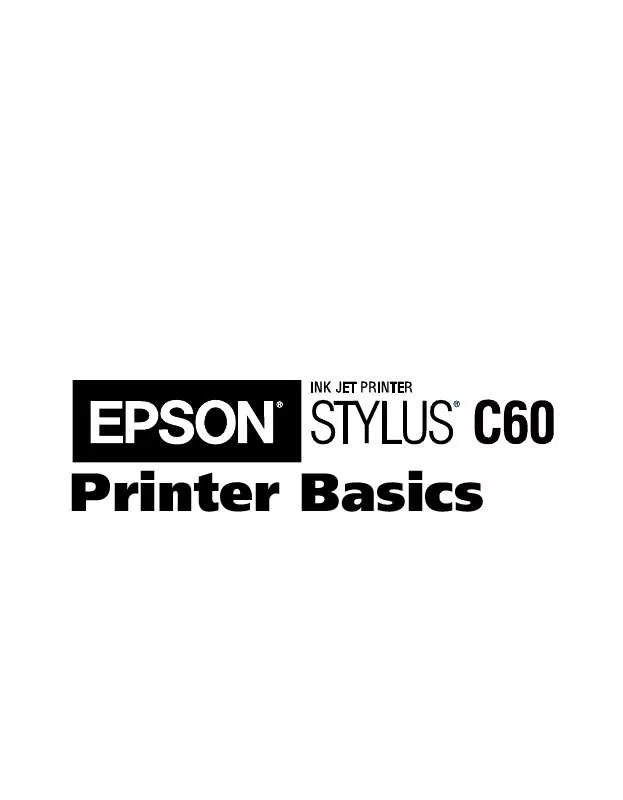 Mode d'emploi EPSON STYLUS C60