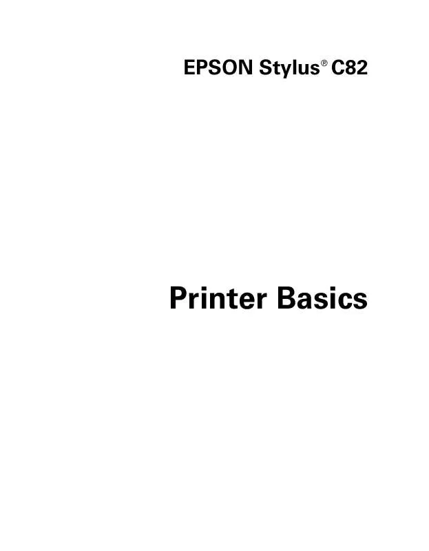 Mode d'emploi EPSON STYLUS C82