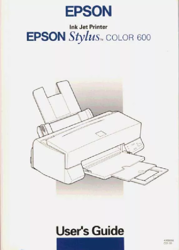 Mode d'emploi EPSON STYLUS COLOR 600
