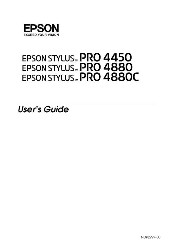 Mode d'emploi EPSON STYLUS PRO 4880C
