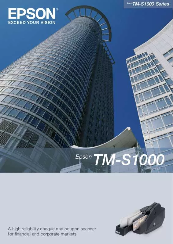Mode d'emploi EPSON TM-S1000