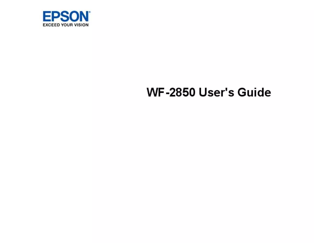 Mode d'emploi EPSON WORKFORCE WF-2850DWF
