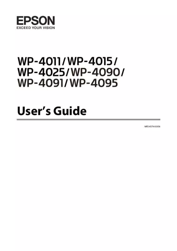 Mode d'emploi EPSON WP-4095DN
