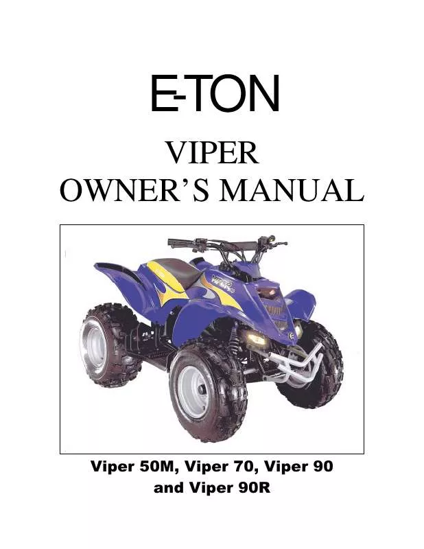 Mode d'emploi ETON VIPER 90R