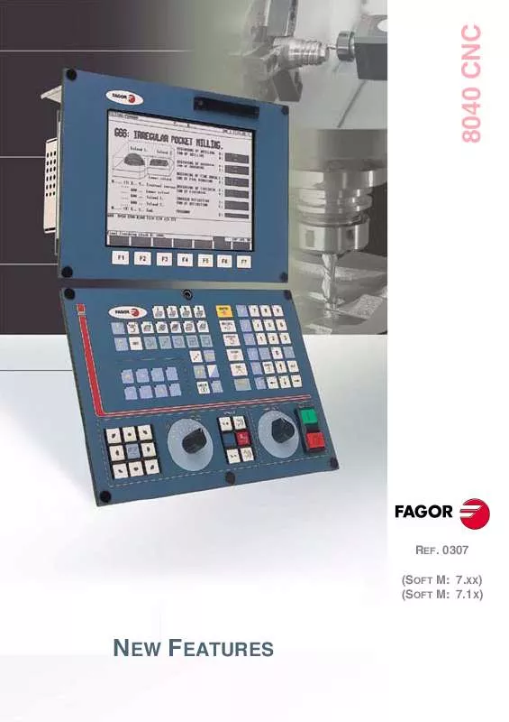 Mode d'emploi FAGOR 8040 MC CNC