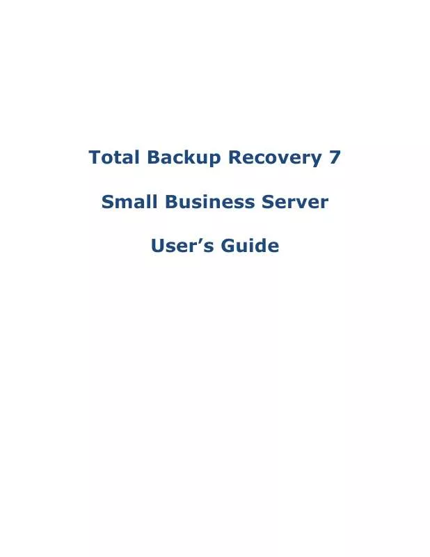 Mode d'emploi FARSTONE BACKUP RECOVERY 7 SMALL BUSINESS SERVER