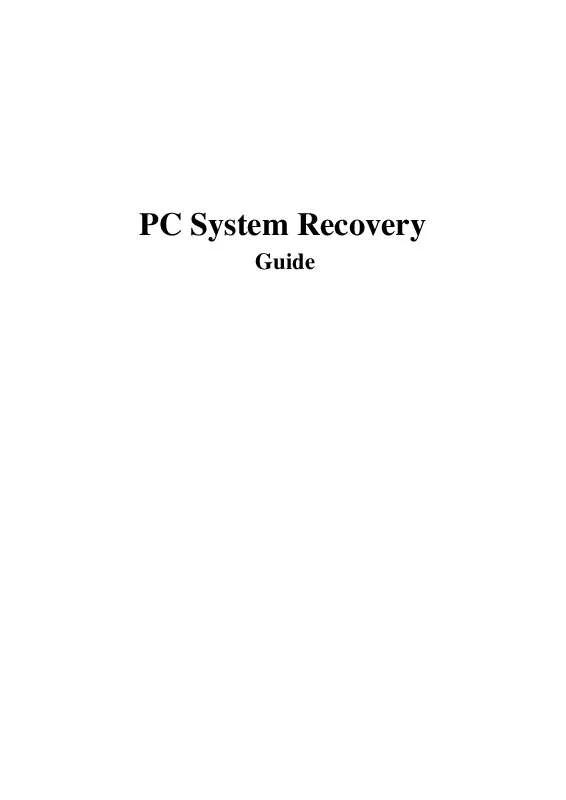 Mode d'emploi FARSTONE PC SYSTEM RECOVERY