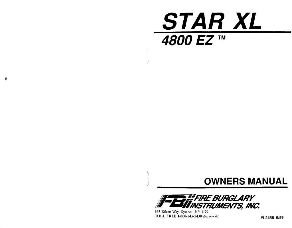 Mode d'emploi FBII STAR XL-4800EZ