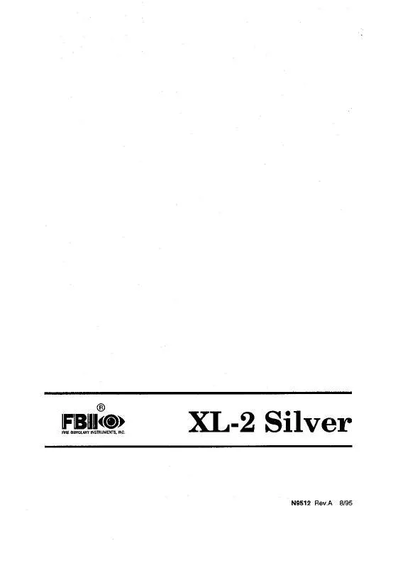 Mode d'emploi FBII XL-2 SILVER