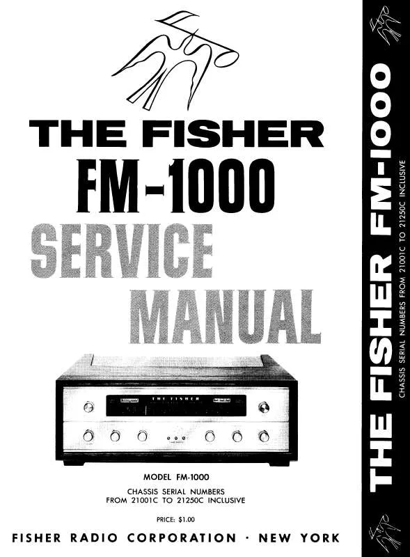 Mode d'emploi FISHER FM-1000