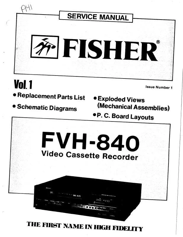 Mode d'emploi FISHER FVH-840