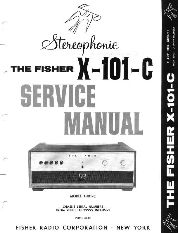 Mode d'emploi FISHER X-101-C