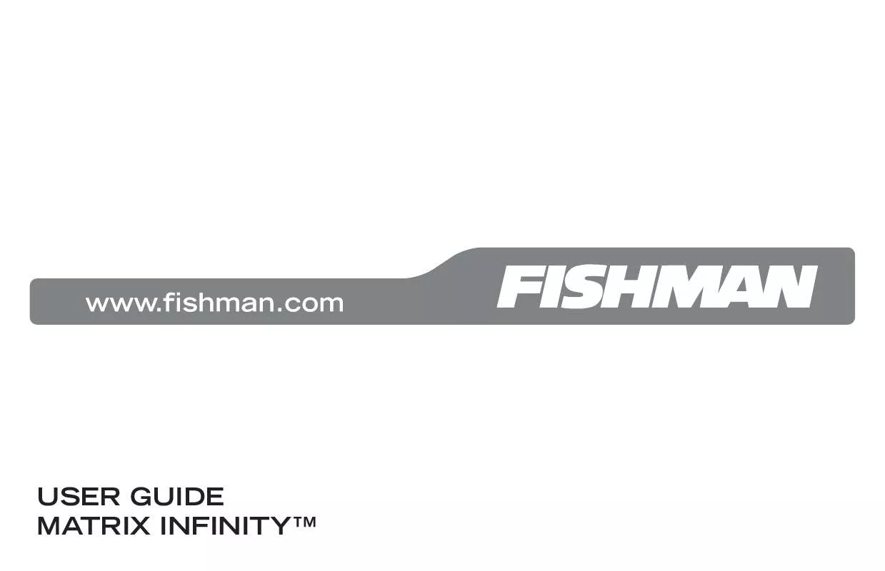 Mode d'emploi FISHMAN MATRIX INFINITY