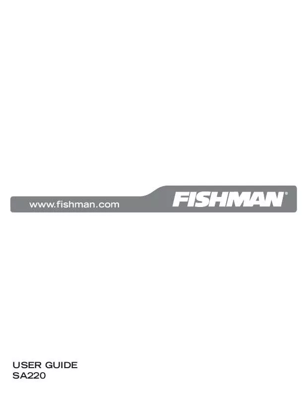 Mode d'emploi FISHMAN SA220