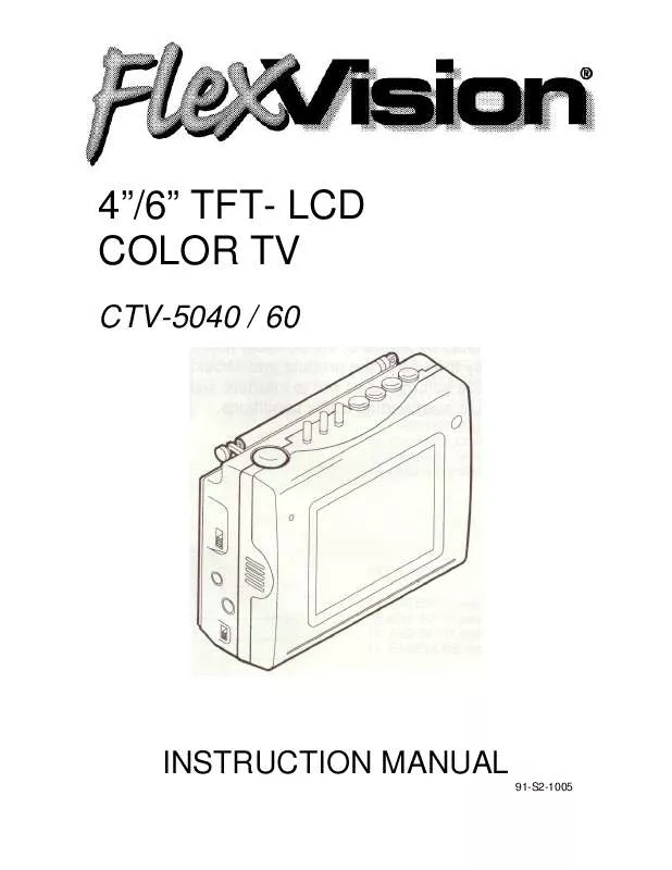Mode d'emploi FLEXVISION CTV-5040