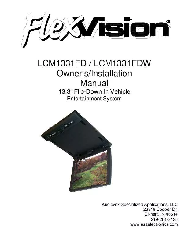 Mode d'emploi FLEXVISION LCM1331FD