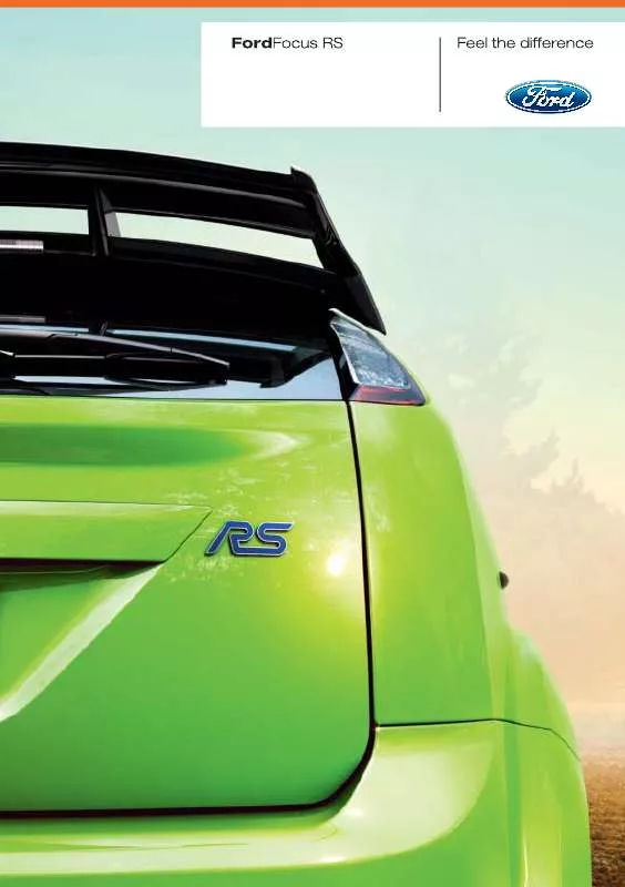 Mode d'emploi FORD FOCUS RS