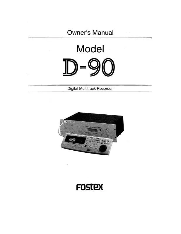 Mode d'emploi FOSTEX D-90
