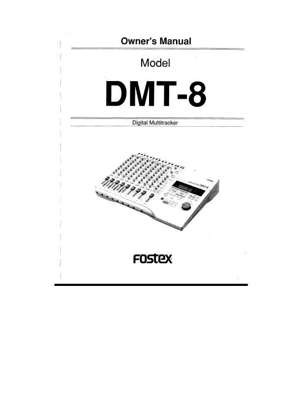 Mode d'emploi FOSTEX DMT-8