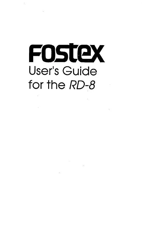 Mode d'emploi FOSTEX RD-8