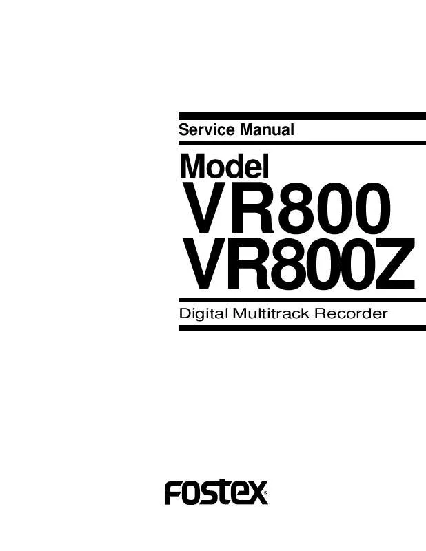 Mode d'emploi FOSTEX VR800Z