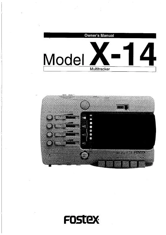 Mode d'emploi FOSTEX X-14