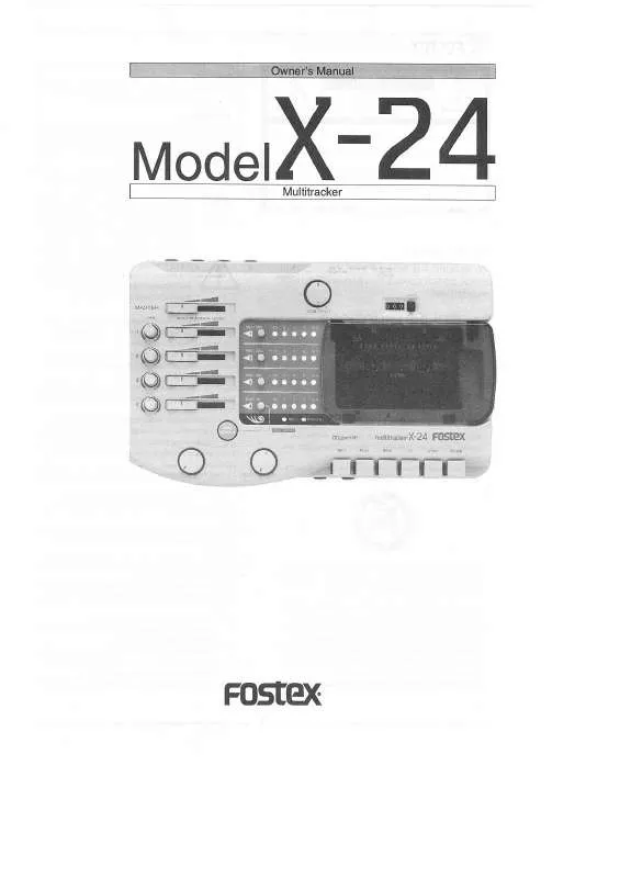 Mode d'emploi FOSTEX X-24