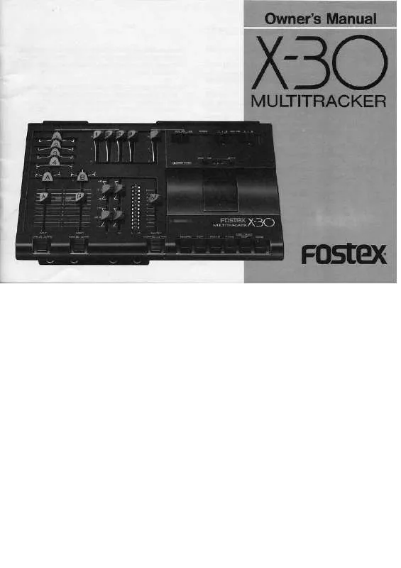 Mode d'emploi FOSTEX X-30