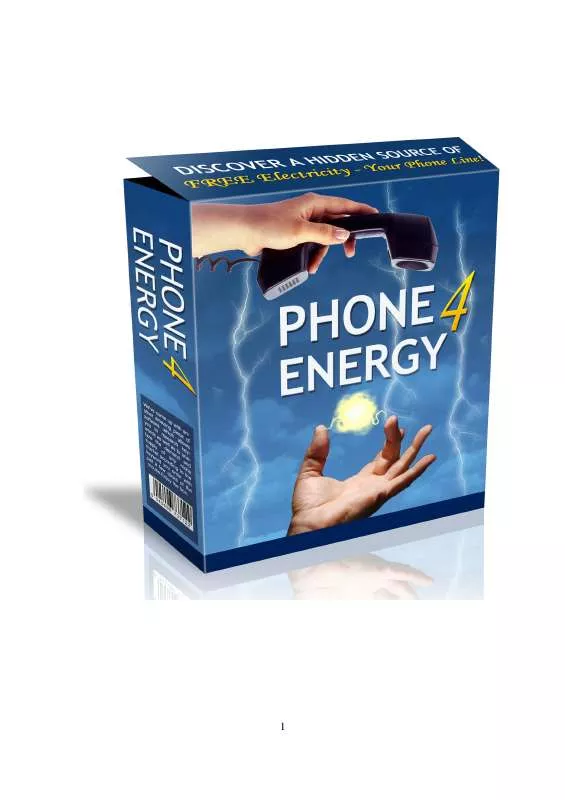 Mode d'emploi FREE PHONE 4 ENERGY