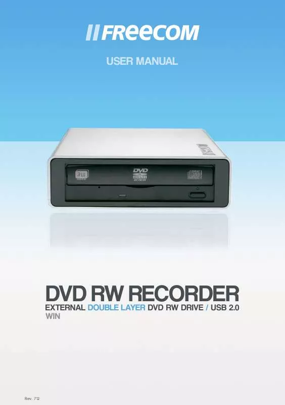 Mode d'emploi FREECOM DVD RW RECORDER