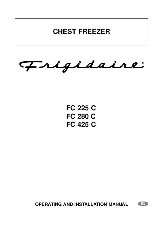 Mode d'emploi FRIGIDAIRE FC225C