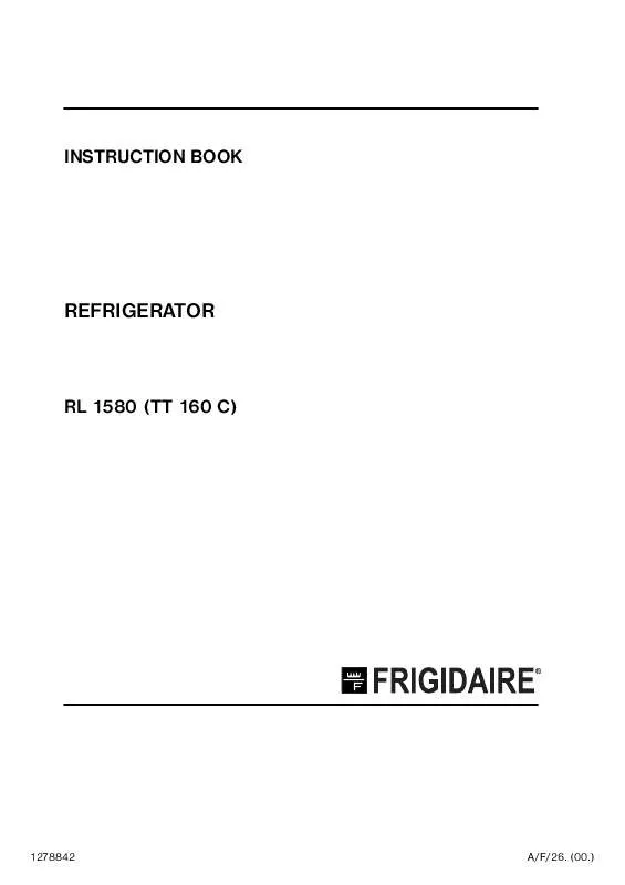 Mode d'emploi FRIGIDAIRE RL1580